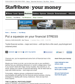 Rebecca Hage Thomley Featured in a StarTribune.com Article Regarding Financial Stress